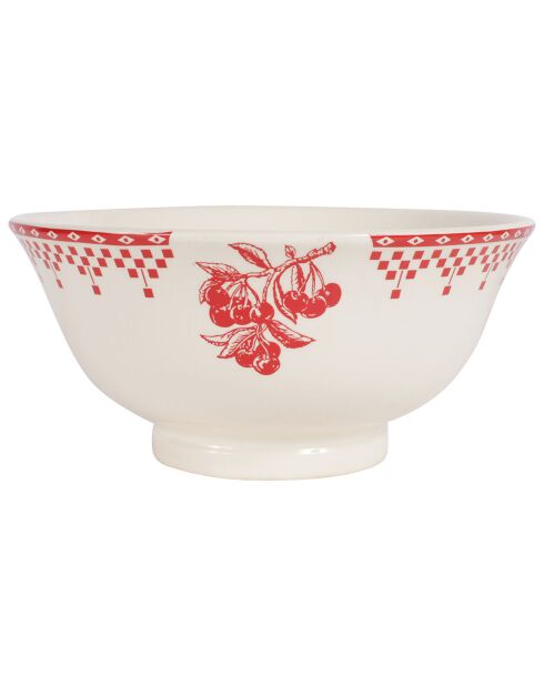 Saladier Damier rouge - D.26x12 cm