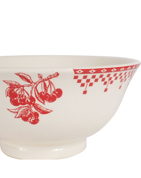 Saladier Damier rouge - D.26x12 cm