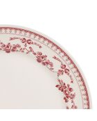 6 Assiettes plates Faustine bordeaux - D.26.5 cm