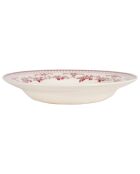 6 Assiettes plates Faustine bordeaux - D.26.5 cm