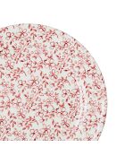 6 Assiettes plates Petite Fleur bordeaux - D.26.5 cm
