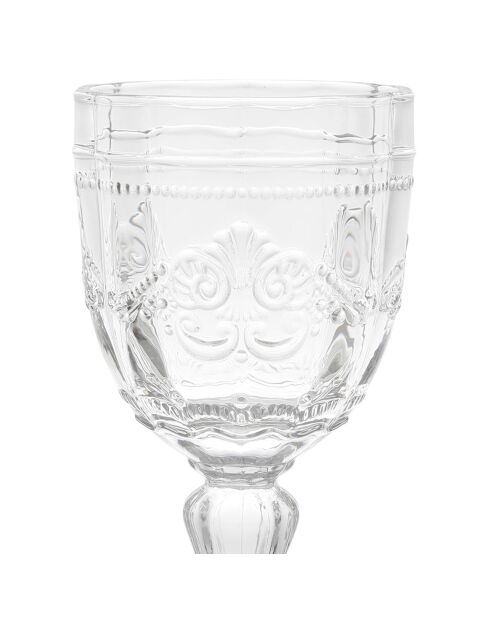 6 Verres à pied Calisse transparents - D.8x15.5 cm