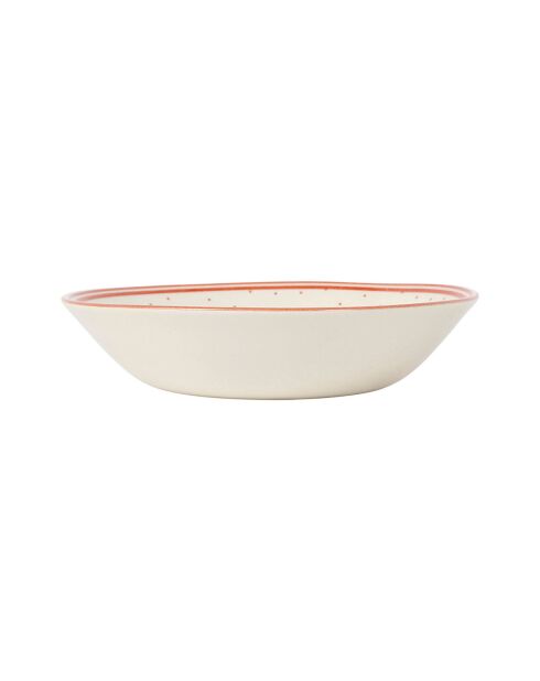 6 Assiettes creuses Joséphine rouge antique - D.20 cm