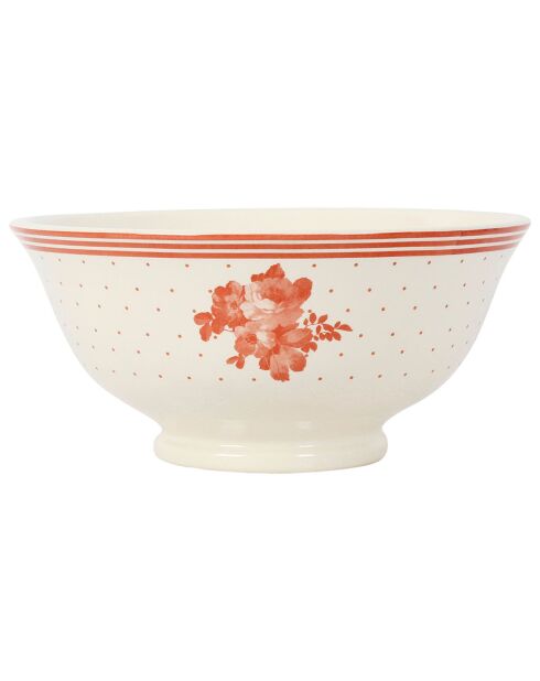 Saladier Joséphine rouge antique - D.26x9 cm