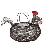 Panier Poule Carreau Ciment noir - 31x19x21 cm