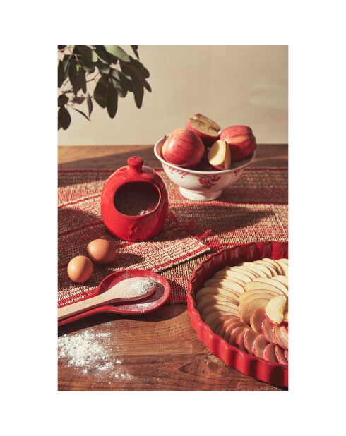 Compotier Damier rouge - D.20.5x10 cm