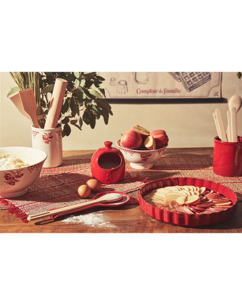 Saladier Damier rouge - D.26x12 cm
