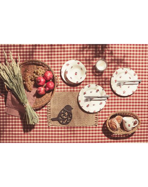 Mantel rojo champán