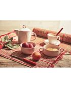 Set de table Damier naturel/rouge - 45x30 cm