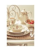 6 Assiettes plates Ficelle multicolores - D.26.5 cm