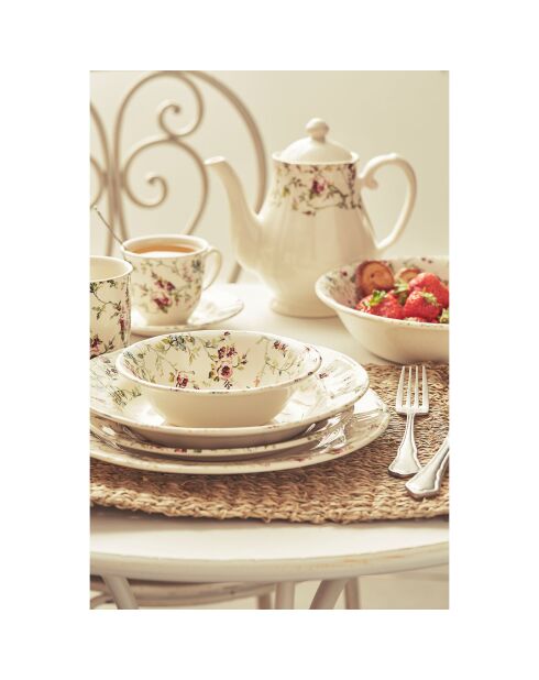 6 Assiettes plates Ficelle multicolores - D.26.5 cm