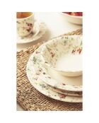 6 Assiettes plates Ficelle multicolores - D.26.5 cm