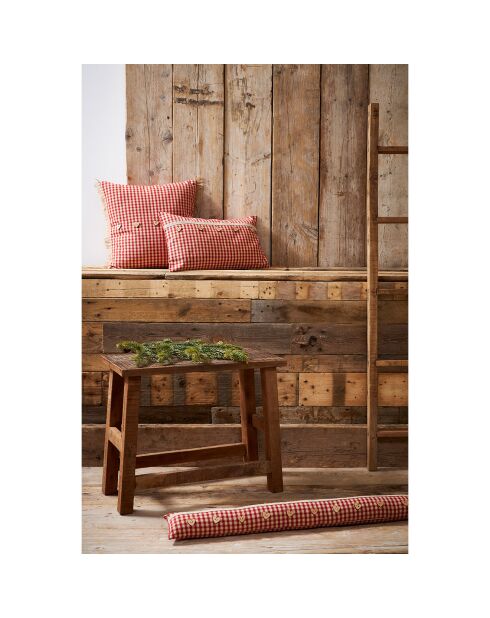 Coussin Mamie à carreaux rouge - 45x45 cm