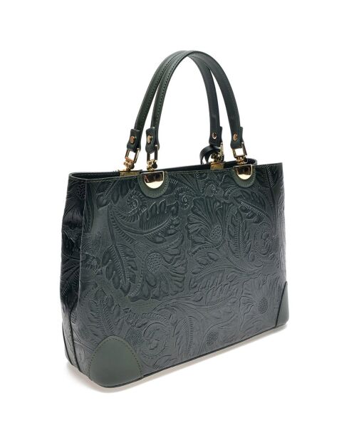 Sac à main en Cuir vert - 23.5x36x12 cm