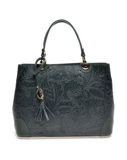 Sac à main en Cuir vert - 23.5x36x12 cm