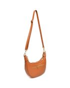 Sac bandoulière en Cuir cognac - 15x27x6 cm