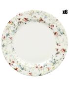 6 Assiettes plates Ficelle multicolores - D.26.5 cm