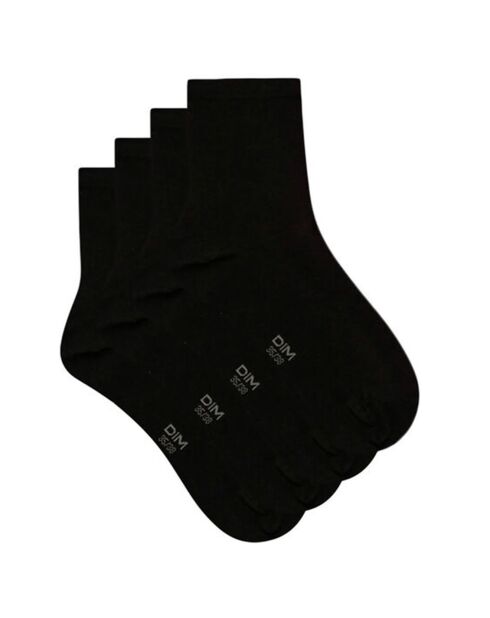 8 Paires de Chaussettes en pur coton noirs