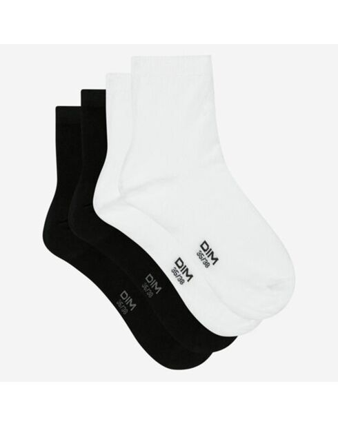 8 Paires de Chaussettes coton blanc/noir