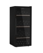 Freistehender schwarzer Weinkeller für 122 Flaschen - 55x55,5x127 cm