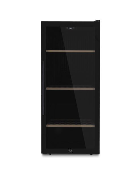 Vrijstaande zwarte wijnkelder met 122 flessen - 55x55,5x127 cm