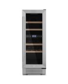 Wijnkelder met twee zones 17 ingebouwde zwarte flessen - 29,5x57,5x83 cm