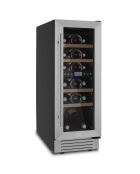 Wijnkelder met twee zones 17 ingebouwde zwarte flessen - 29,5x57,5x83 cm