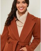 Cappotto in nasturzio color tabacco