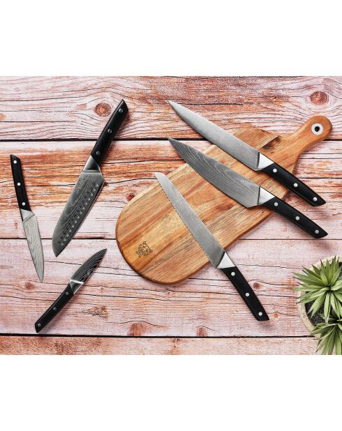 Bloque de cuchillos de cocina Erling Imatra, 7 piezas