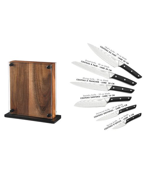 Bloque Erling Rauma con cuchillos de cocina - 7 piezas