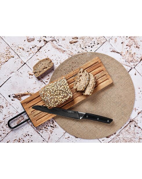 Stine broodplank van acaciahout, gelakt hout - 49x13x1 cm