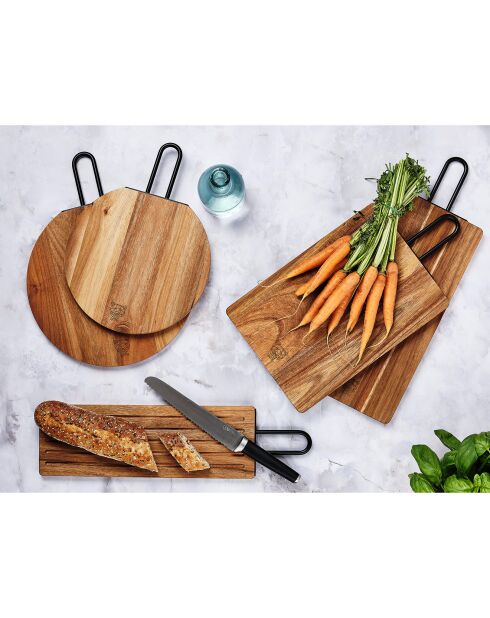 Stine broodplank van acaciahout, gelakt hout - 49x13x1 cm