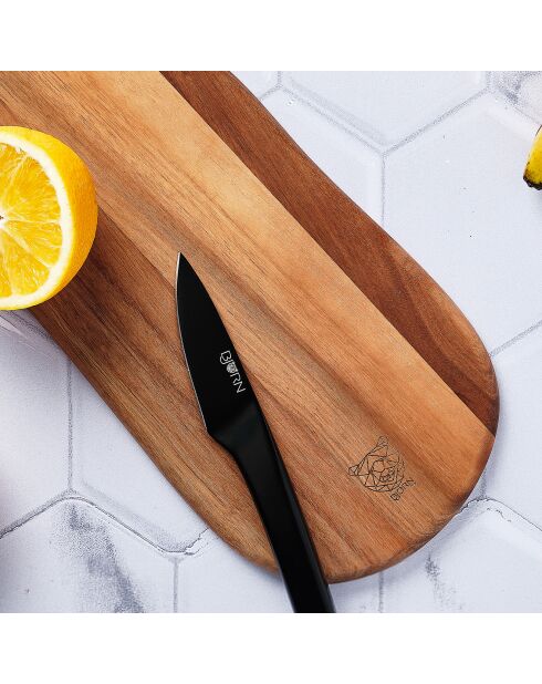 Freja Schneidebrett aus Akazienholz, lackiertes Holz - 41x16x1 cm