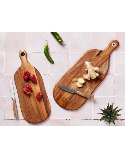 Freja Schneidebrett aus Akazienholz, lackiertes Holz - 41x16x1 cm