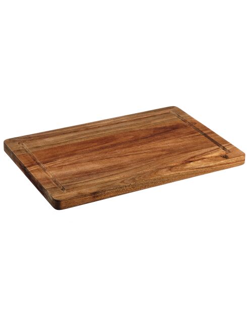 Planche à découper en bois d'acacia Alva bois vernis - 38x25x2 cm