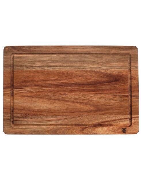 Planche à découper en bois d'acacia Alva bois vernis - 38x25x2 cm