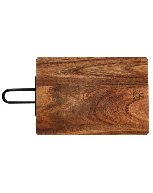 Planche à découper en bois d'acacia Stine bois vernis - 43x23x1 cm