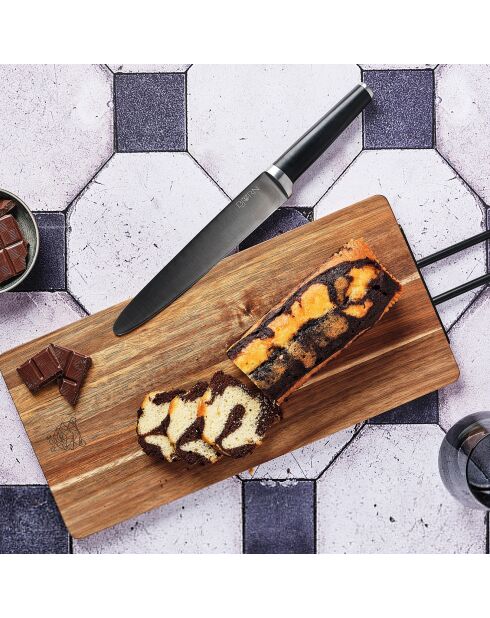 Planche à découper en bois d'acacia Stine bois vernis - 49x19x1 cm