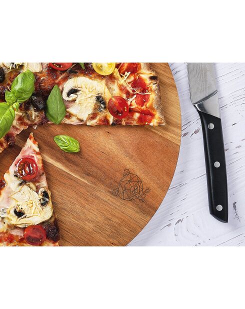 Planche à découper en bois d'acacia Stine bois vernis - 40x31x1 cm