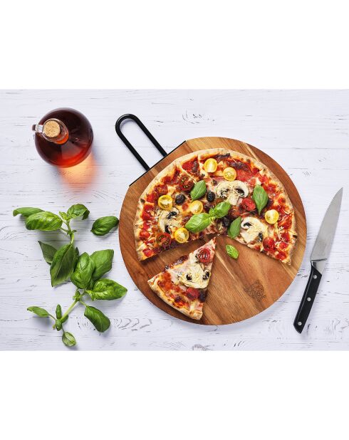 Planche à découper en bois d'acacia Stine bois vernis - 40x31x1 cm