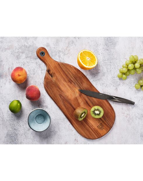 Planche à découper en bois d'acacia Freja bois vernis - 48x19x1 cm