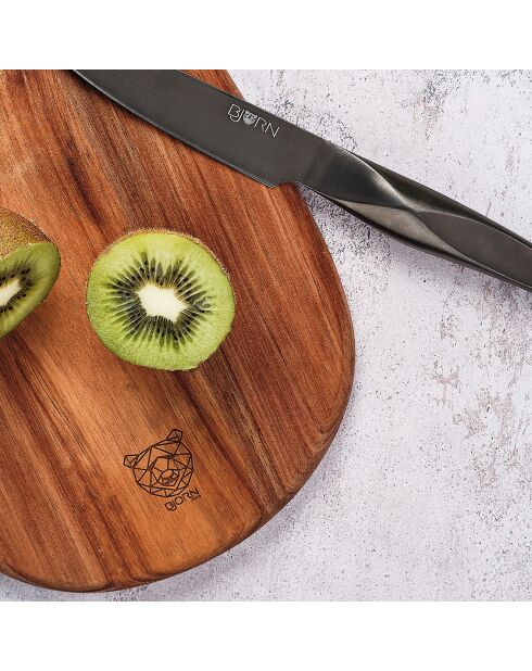 Planche à découper en bois d'acacia Freja bois vernis - 48x19x1 cm