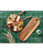 Planche à découper en bois d'acacia Elin bois vernis - 35x31x1 cm