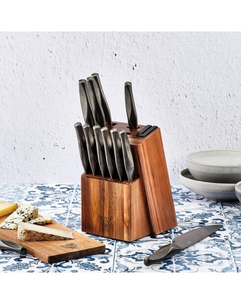 6 Couteaux à steak Larus gris métal - 6 pièces