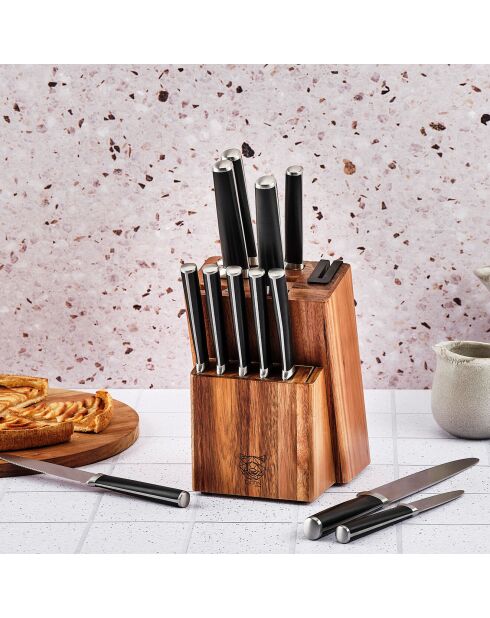 6 Couteaux à steak Loki inox mat - 24x2x1 cm