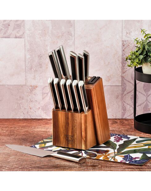 6 Couteaux à steak Loki inox mat - 24x2x1 cm