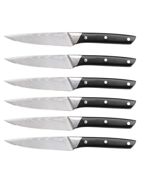 6 Couteaux à steak Erling inox mat - 26x3x1 cm