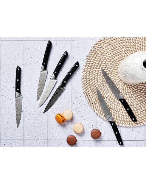 6 Couteaux à steak Erling inox mat - 26x3x1 cm