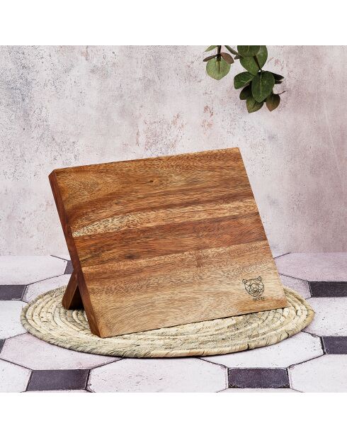 Bloque universal magnético para cuchillos Vantaa, madera barnizada, 2x29x23 cm