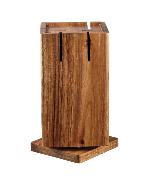 Skagen rotierender Messerblock aus lackiertem Holz - 12x12x24 cm